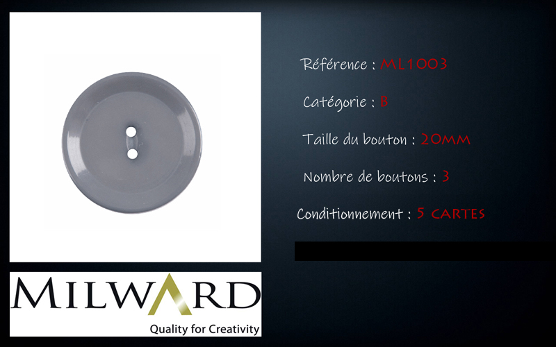 Boutons Milward - Code B, .