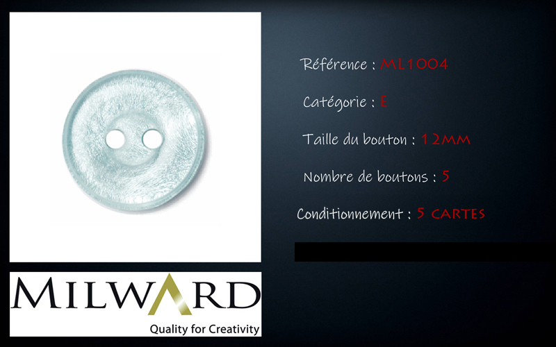 Boutons Milward - Code E, .