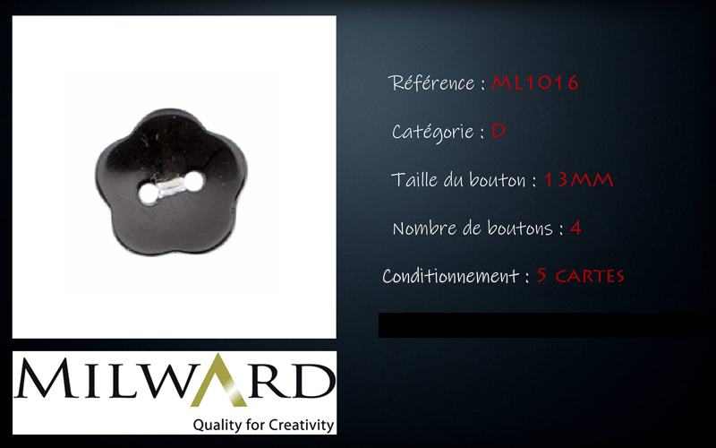 Boutons Milward - Code D, .