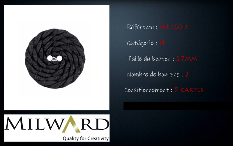 Boutons Milward - Code H, .
