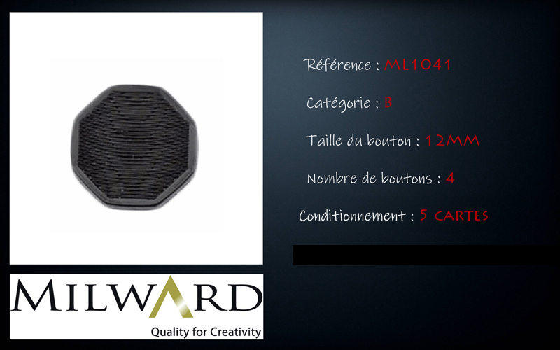 Boutons Milward - Code B, .