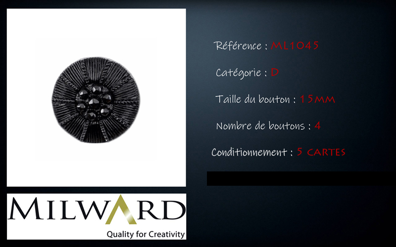 Boutons Milward - Code D, .