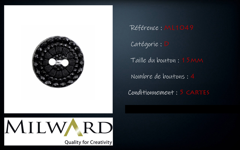 Boutons Milward - Code D, .