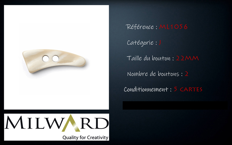 Boutons Milward - Code J, .