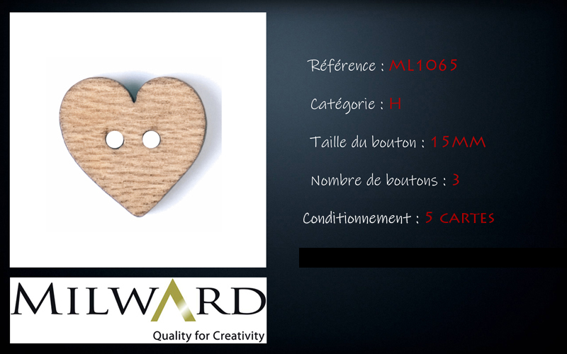 Boutons Milward - Code H, .