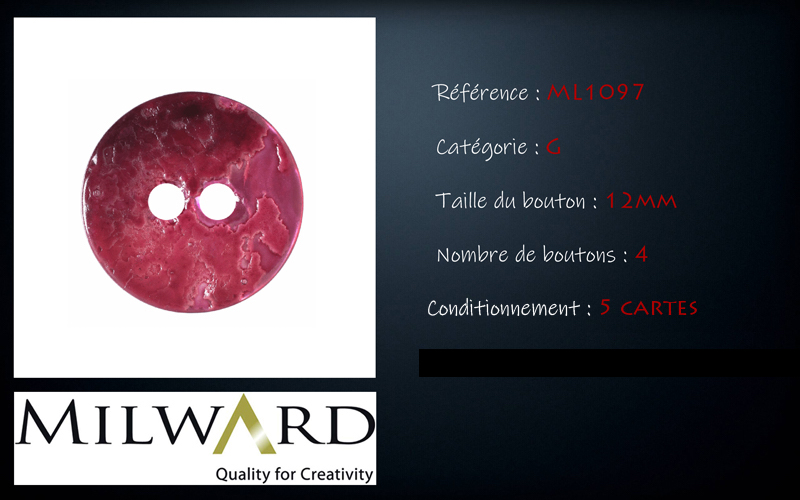 Boutons Milward - Code G, .