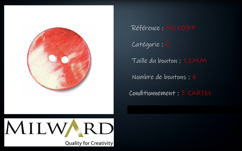 Boutons Milward - Code G, .