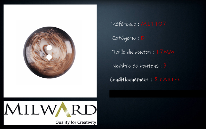 Boutons Milward - Code D, .