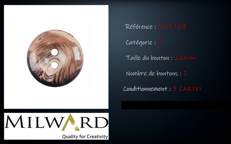 Boutons Milward - Code D, .