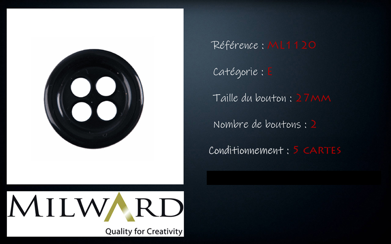 Boutons Milward - Code E, .