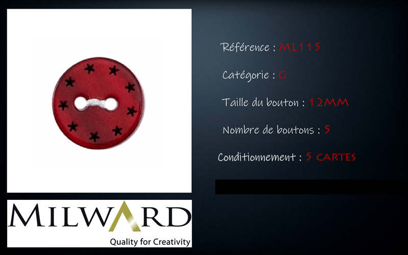 Boutons Milward - Code G, .