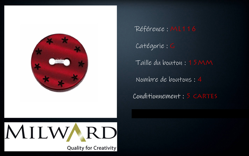 Boutons Milward - Code G, .