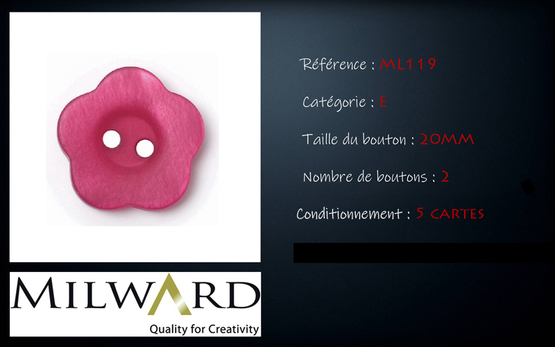 Boutons Milward - Code E, .