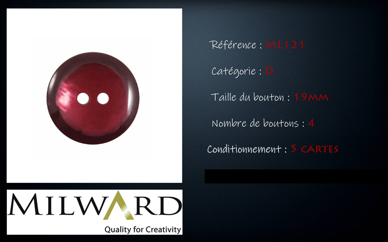 Boutons Milward - Code D, .