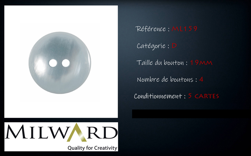 Boutons Milward - Code D, .