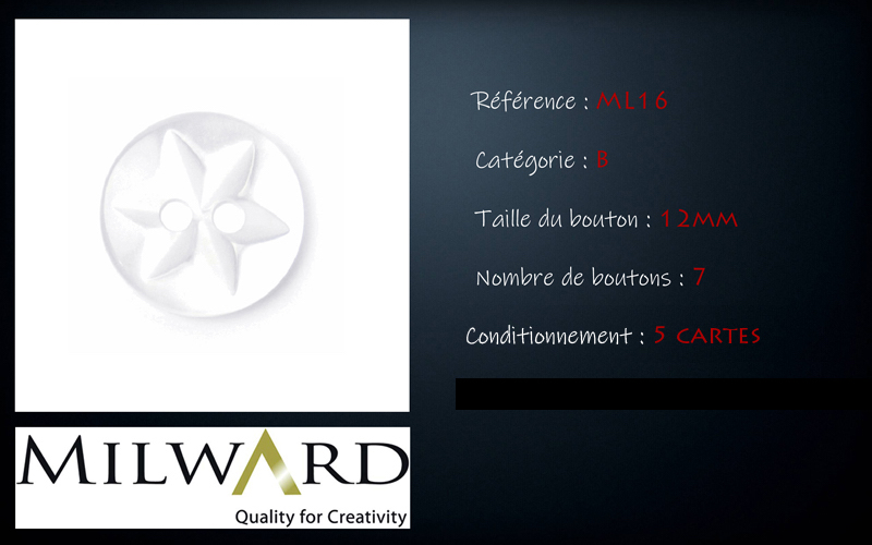 Boutons Milward - Code B, .