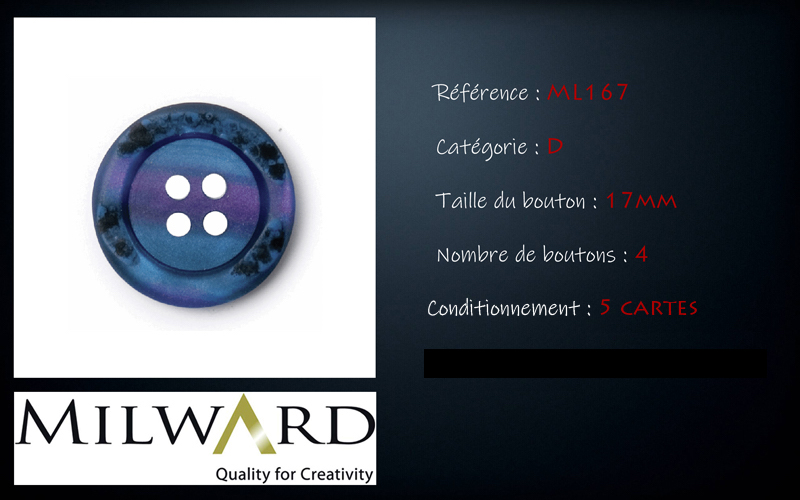Boutons Milward - Code D, .