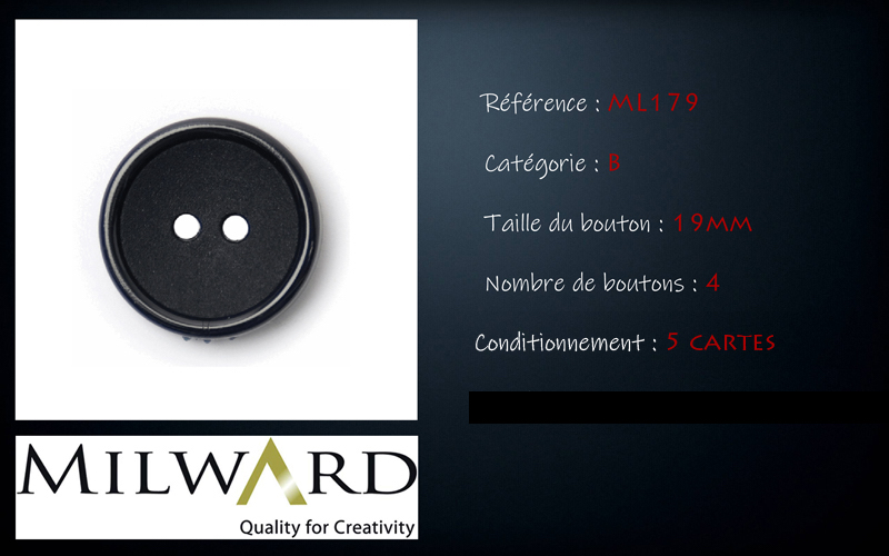 Boutons Milward - Code B, .