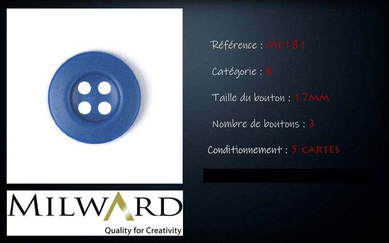 Boutons Milward - Code B, .