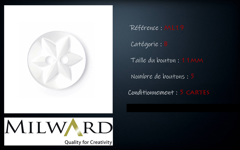 Boutons Milward - Code B, .