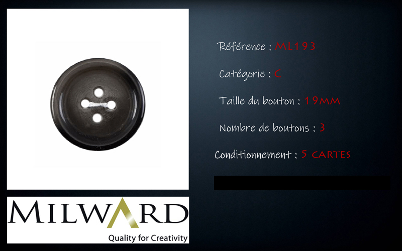 Boutons Milward - Code C, .