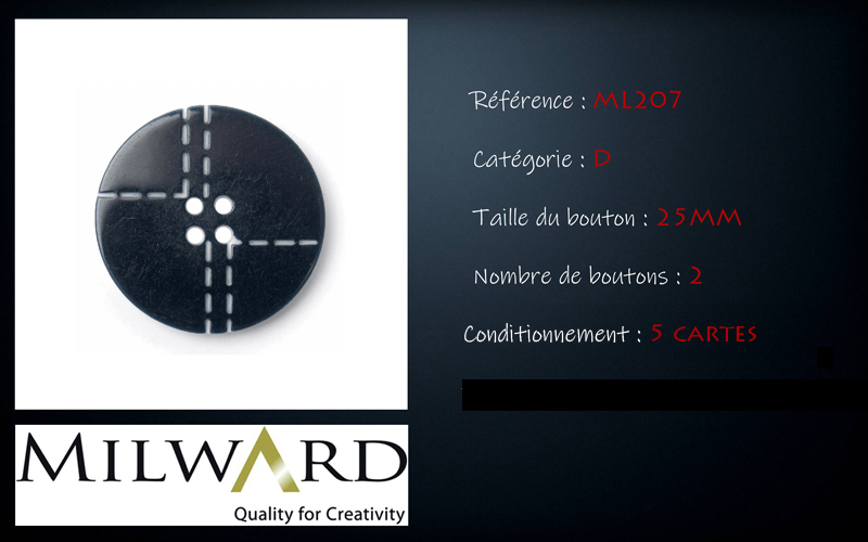 Boutons Milward - Code D, .