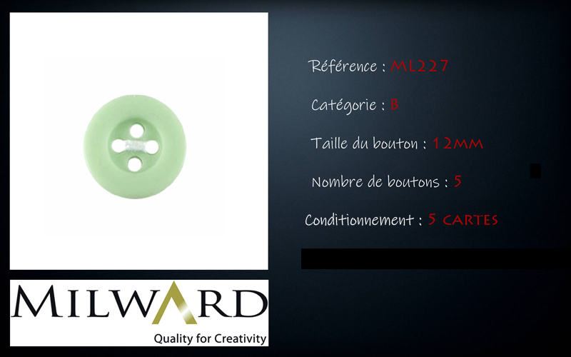 Boutons Milward - Code B, .