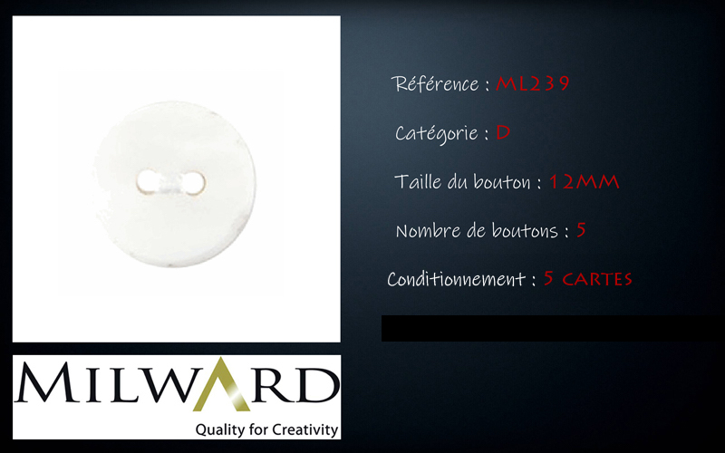 Boutons Milward - Code D, .