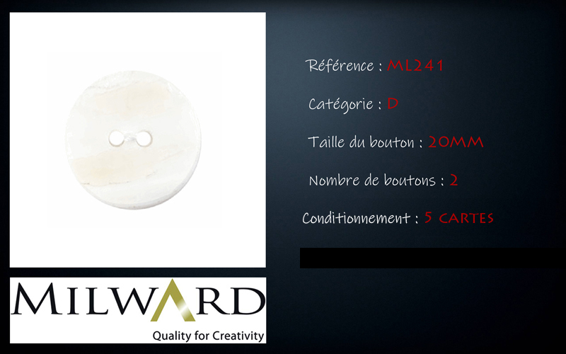 Boutons Milward - Code D, .