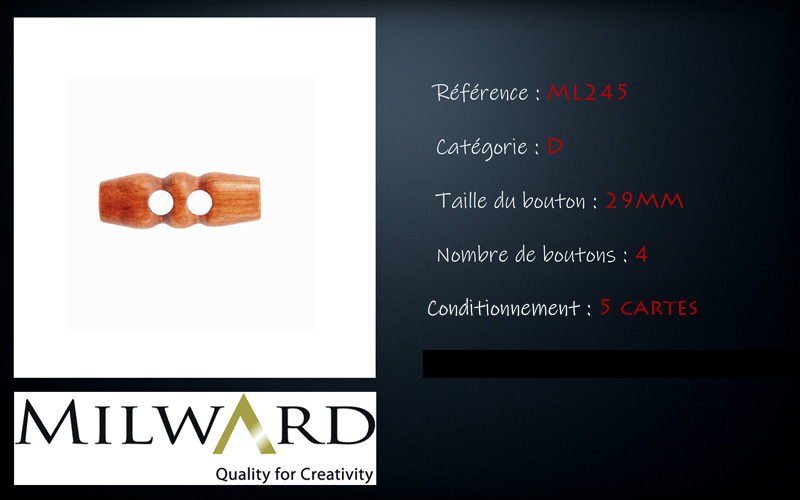 Boutons Milward - Code D, .