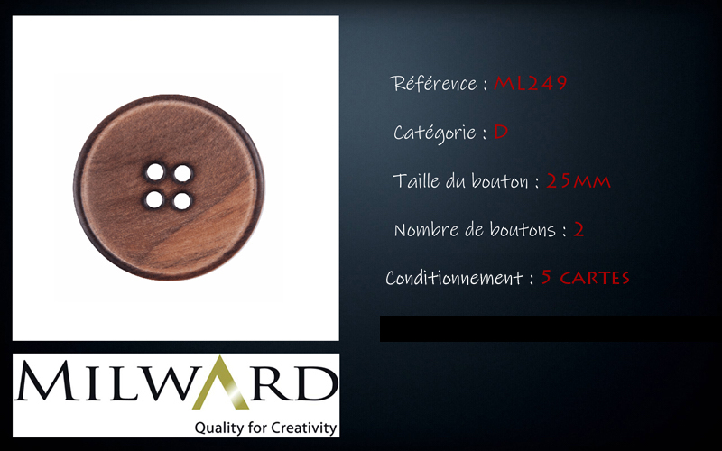 Boutons Milward - Code D, .