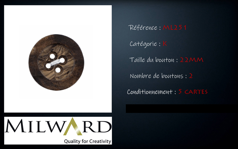 Boutons Milward - Code K, .