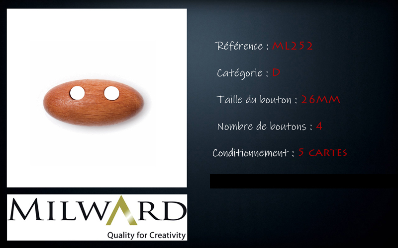 Boutons Milward - Code D, .