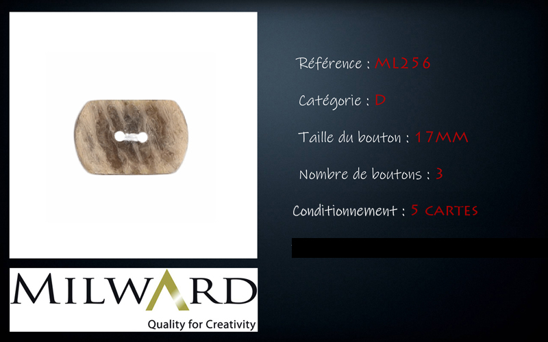 Boutons Milward - Code D, .