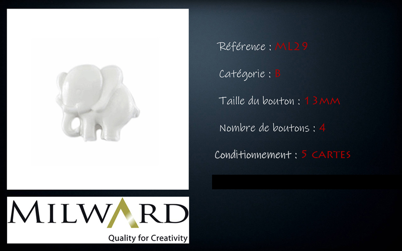 Boutons Milward - Code B, .
