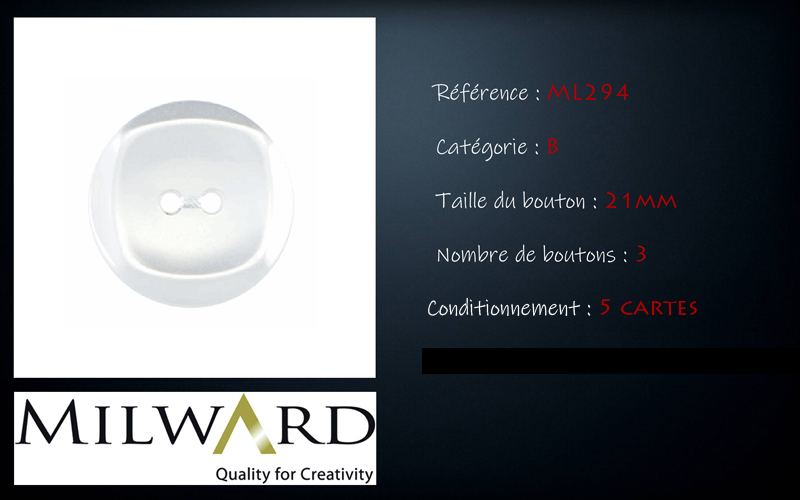 Boutons Milward - Code B, .