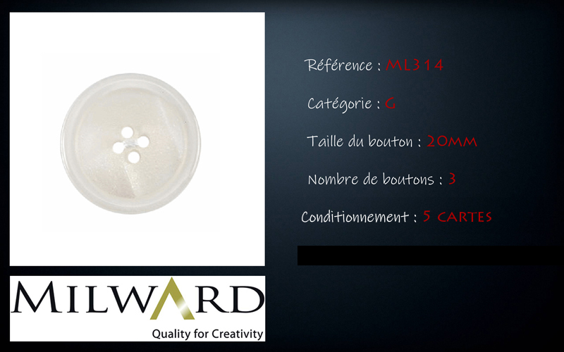 Boutons Milward - Code G, .