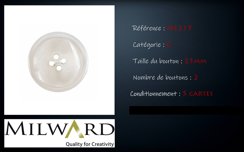 Boutons Milward - Code G, .