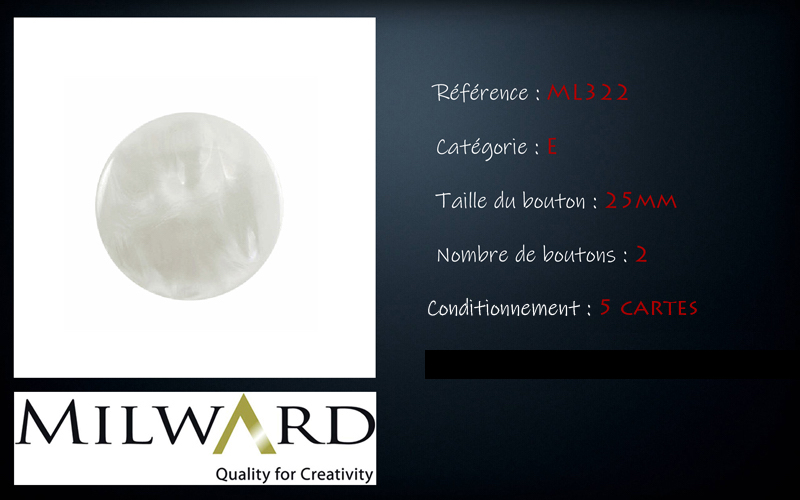 Boutons Milward - Code E, .