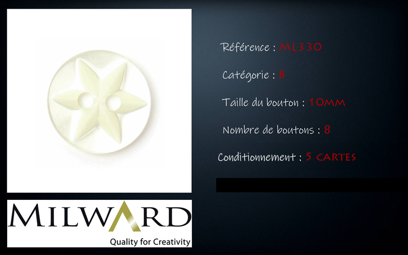 Boutons Milward - Code B, .