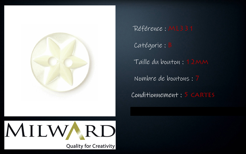Boutons Milward - Code B, .