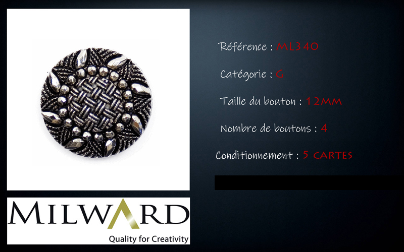 Boutons Milward - Code G, .