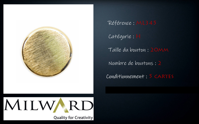 Boutons Milward - Code H, .
