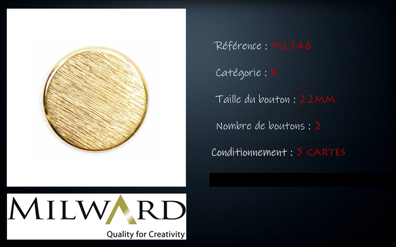Boutons Milward - Code K, .