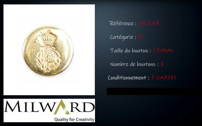 Boutons Milward - Code H, .