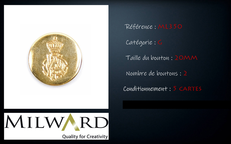 Boutons Milward - Code G, .