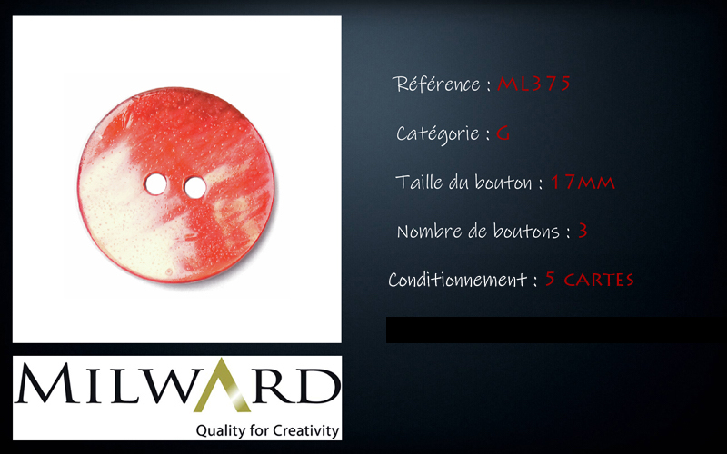 Boutons Milward - Code G, .
