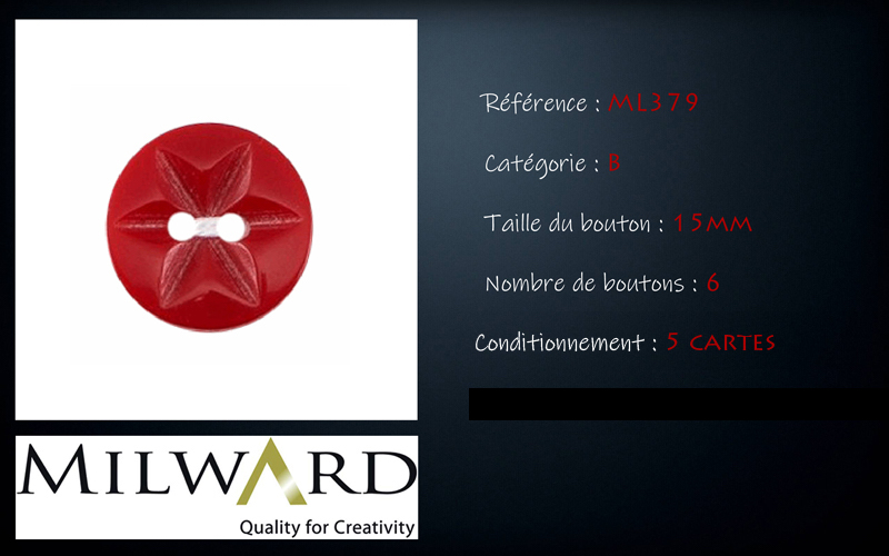 Boutons Milward - Code B, .