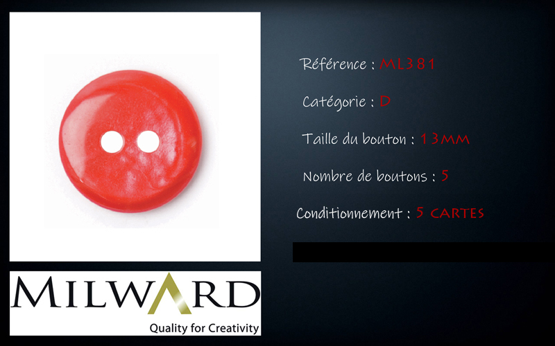 Boutons Milward - Code D, .