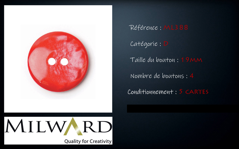 Boutons Milward - Code D, .